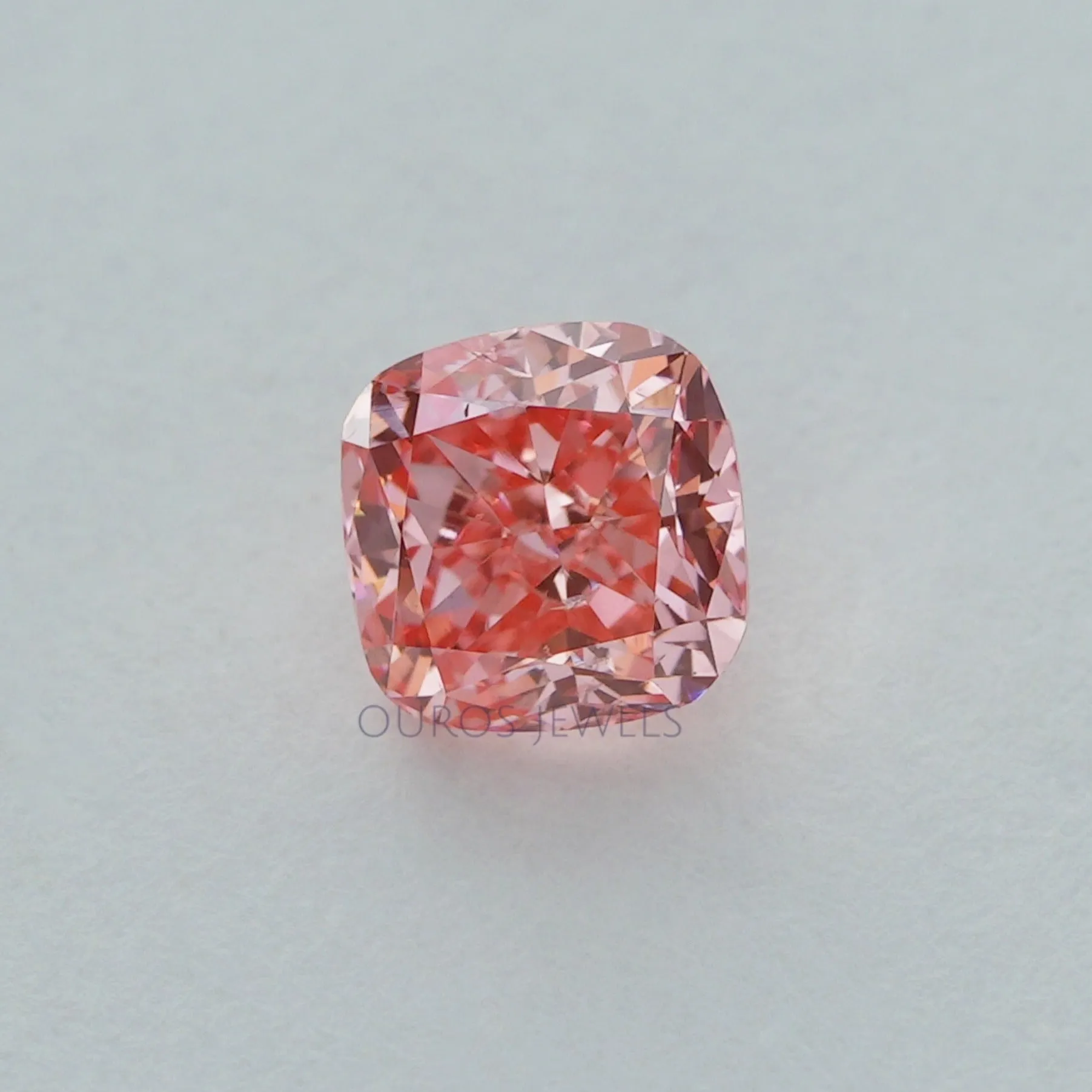 0.25 Carat Each Pink Cushion  Cut Lab Grown Diamond