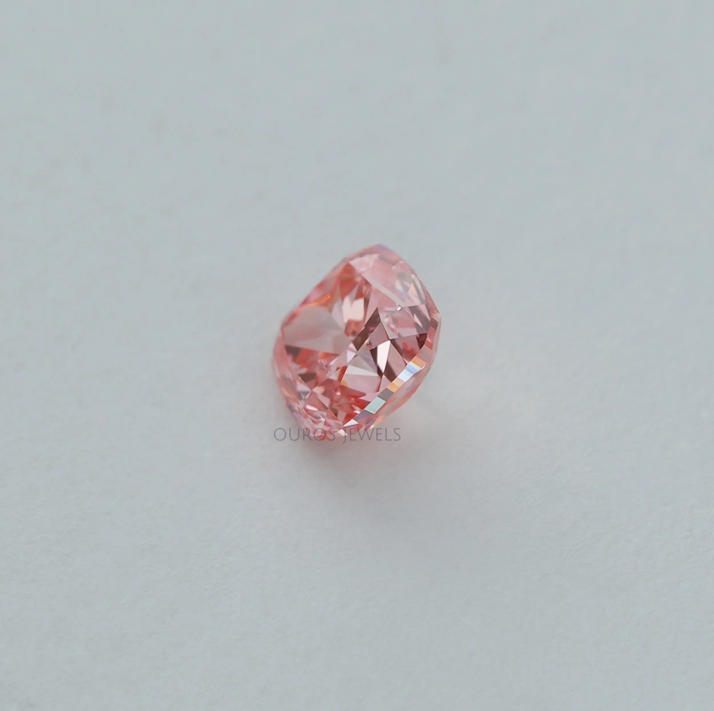 0.25 Carat Each Pink Cushion  Cut Lab Grown Diamond