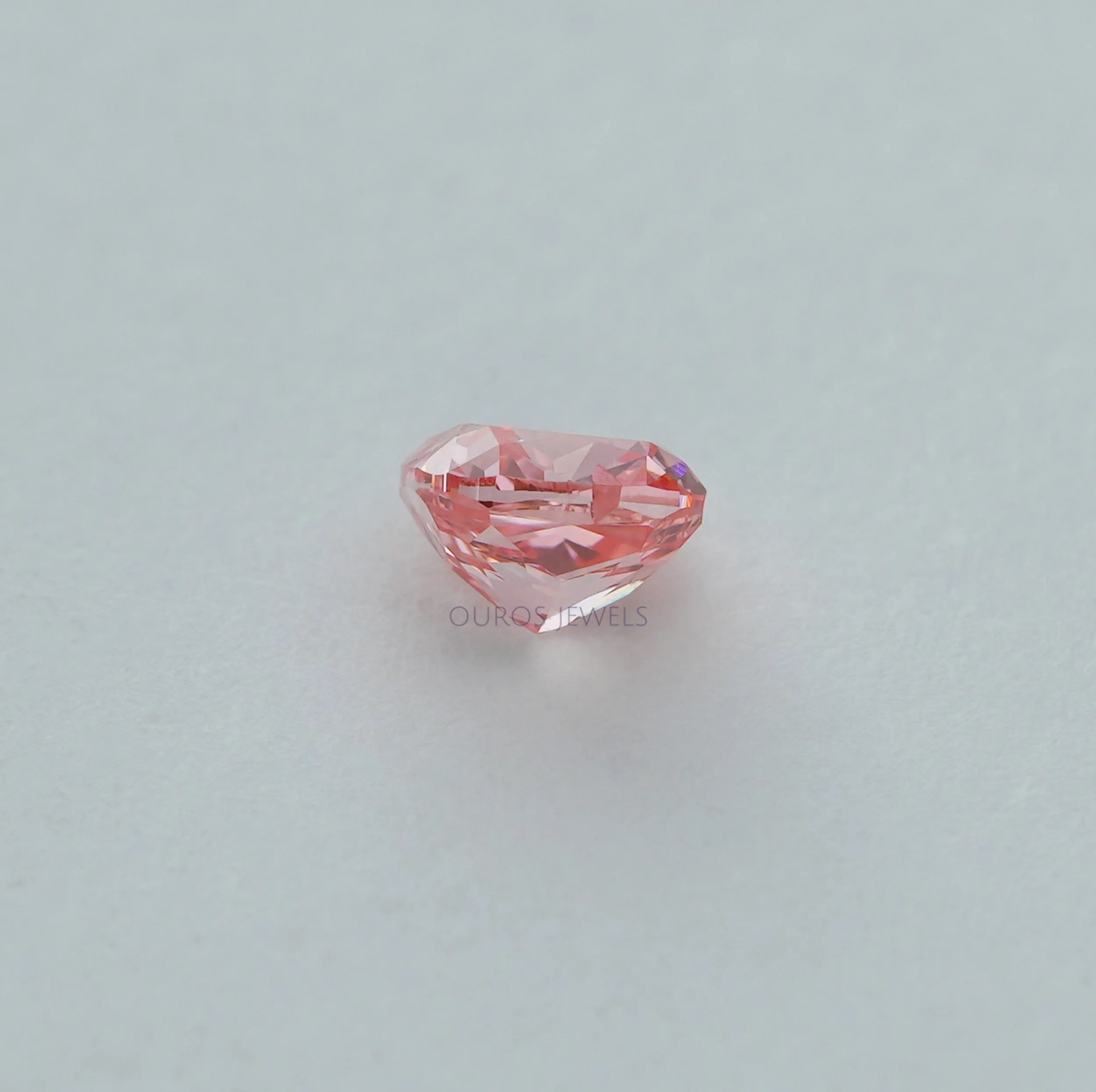 0.25 Carat Each Pink Cushion  Cut Lab Grown Diamond