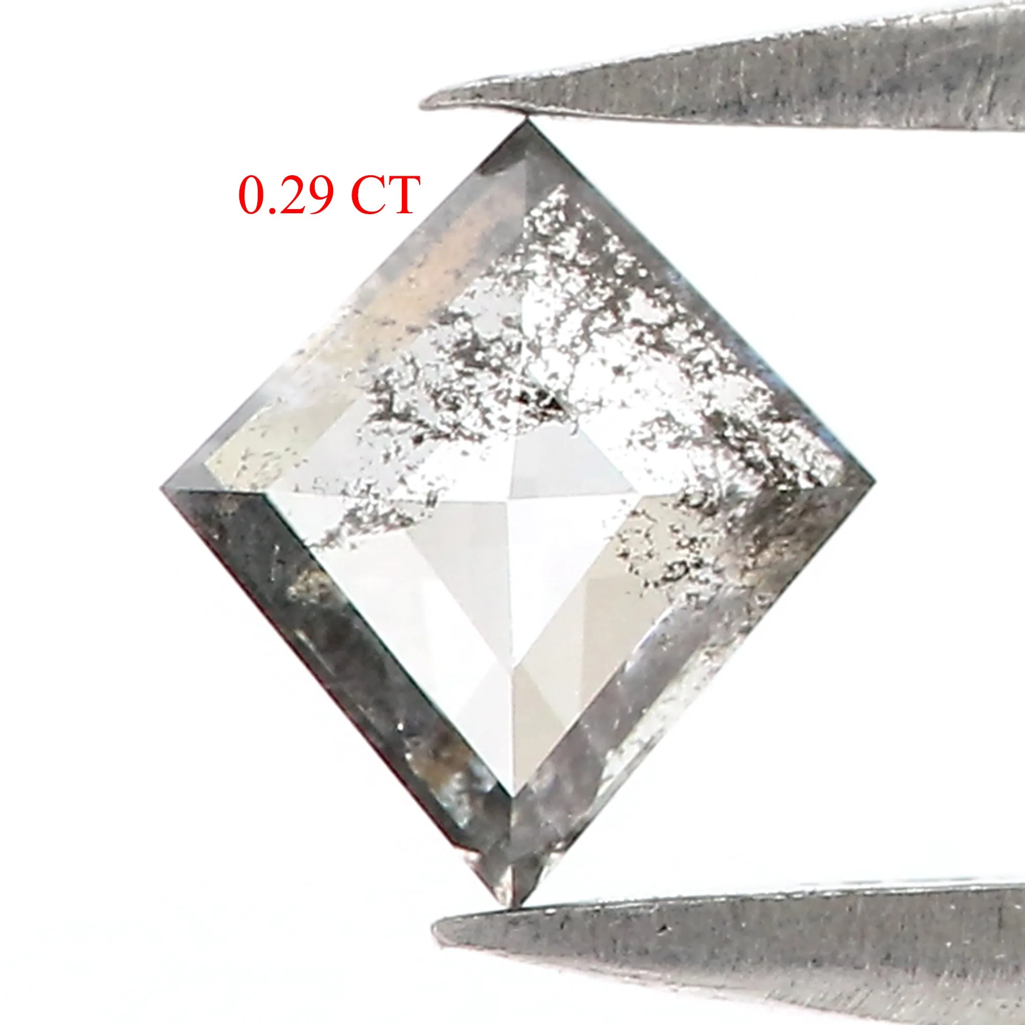 0.29 Ct Natural Loose Kite Shape Diamond Salt And Pepper Kite Diamond 6.00 MM Natural Diamond Black Grey Color Kite Rose Cut Dia