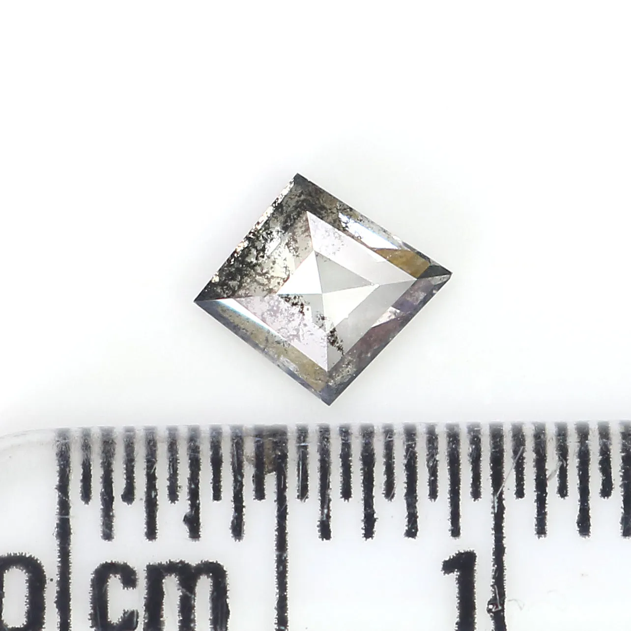 0.29 Ct Natural Loose Kite Shape Diamond Salt And Pepper Kite Diamond 6.00 MM Natural Diamond Black Grey Color Kite Rose Cut Dia