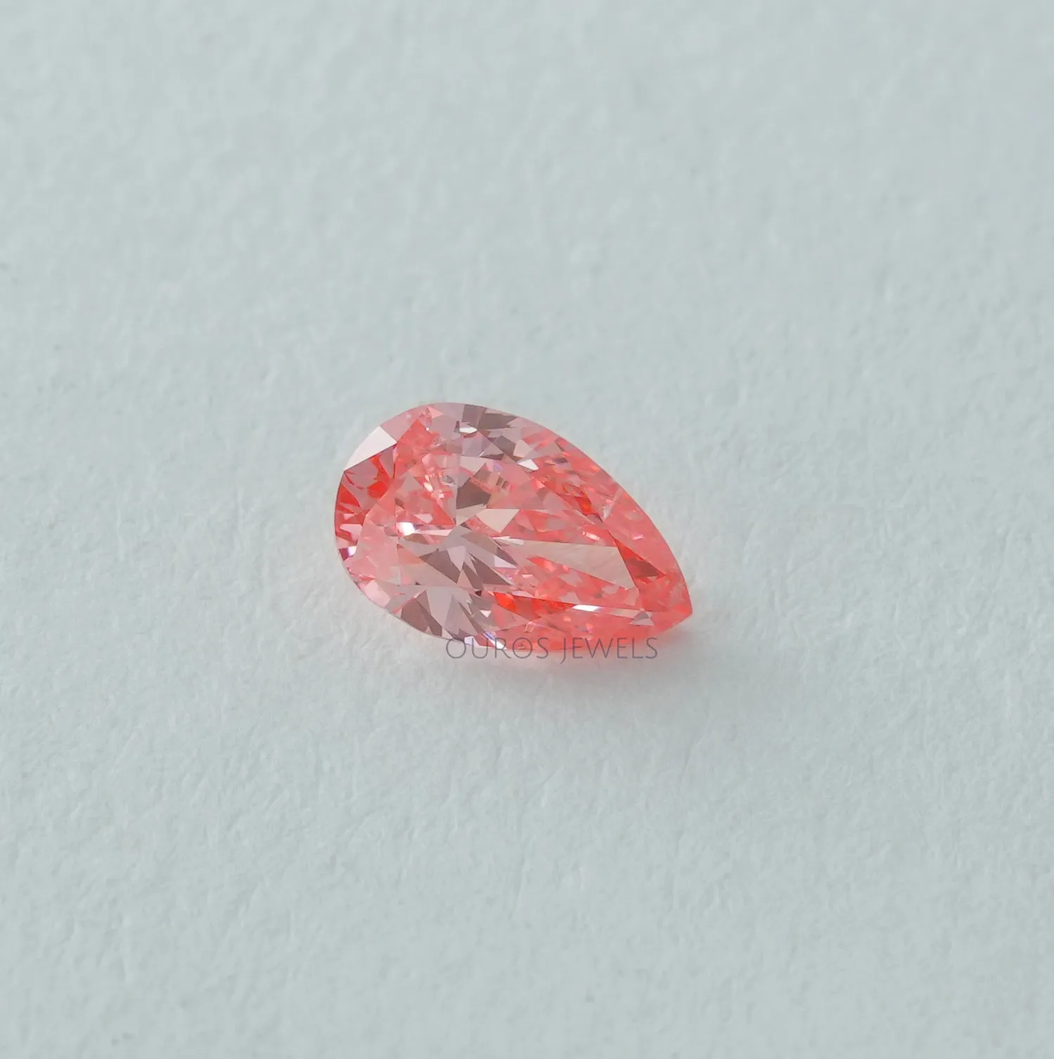 0.31 Carat Each Pink Pear Cut Lab Diamond