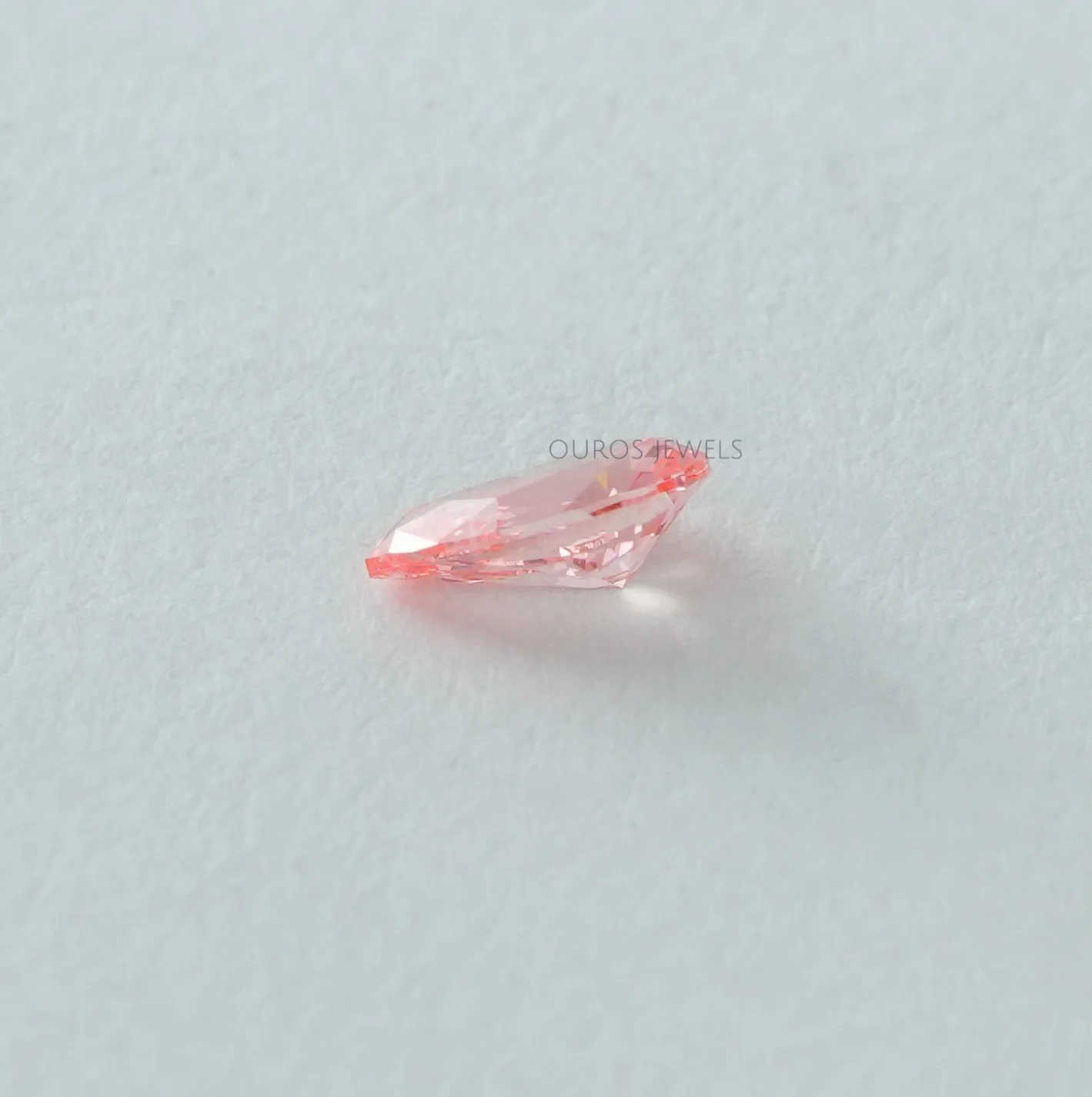 0.31 Carat Each Pink Pear Cut Lab Diamond