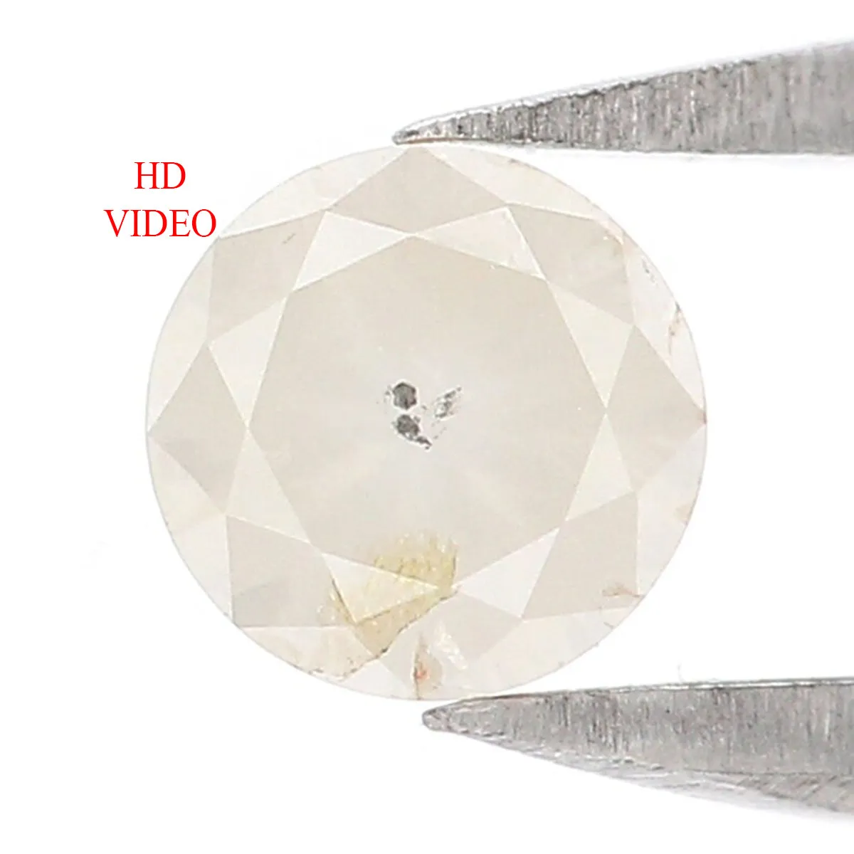 0.38 CT Natural Loose Round Diamond Grey Milky Color Diamond Natural Loose Diamond 4.40 MM Round Brilliant Cut Diamond Round Sha