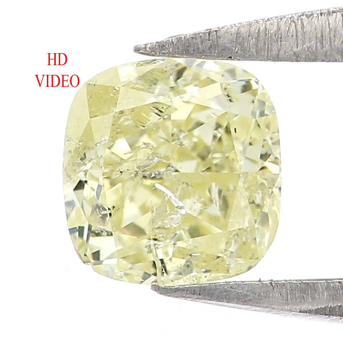 0.58 CT Natural Loose Cushion Shape Diamond Fancy Yellow Color Cushion Diamond 4.70 MM Natural Loose Cushion Brilliant Cut Diamo