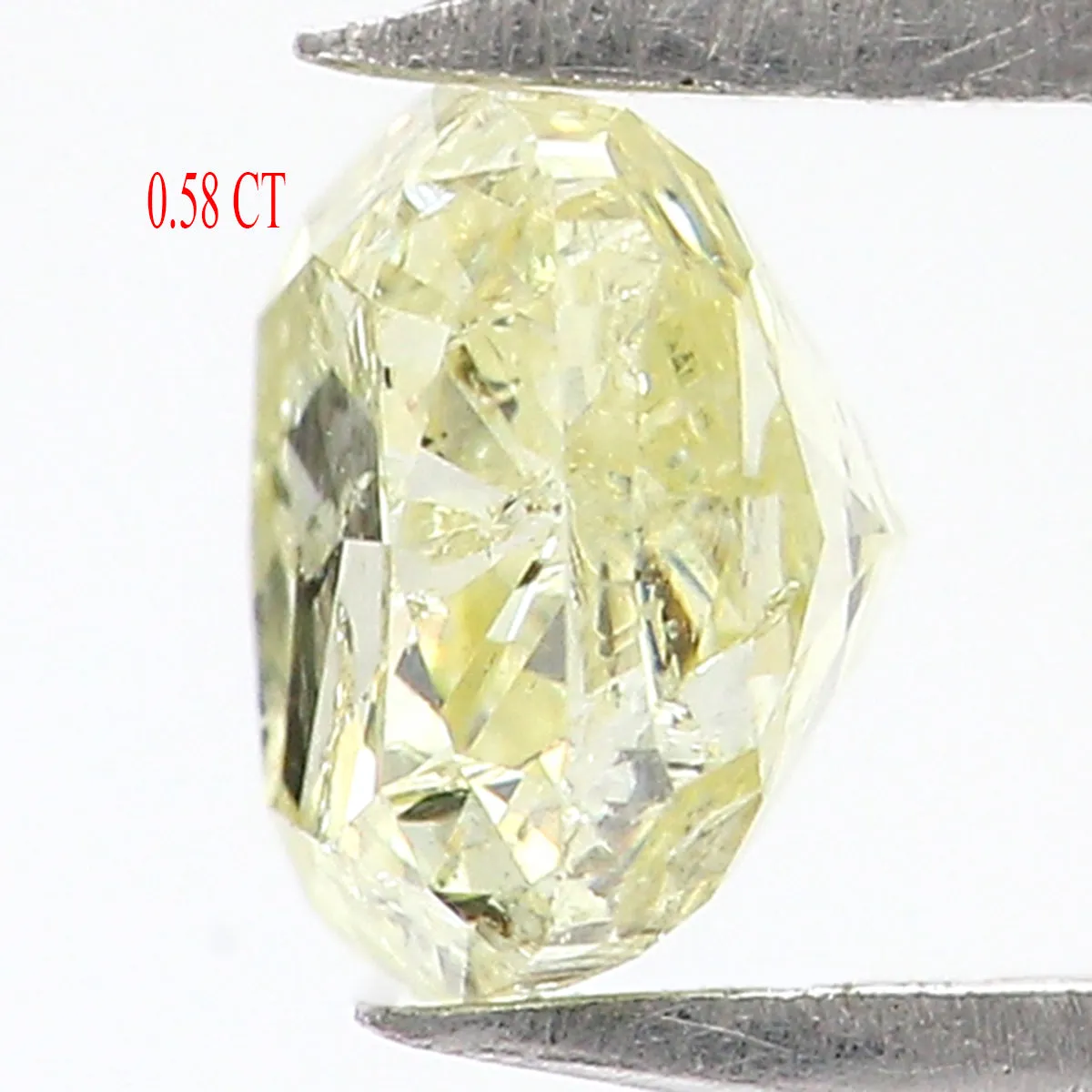 0.58 CT Natural Loose Cushion Shape Diamond Fancy Yellow Color Cushion Diamond 4.70 MM Natural Loose Cushion Brilliant Cut Diamo