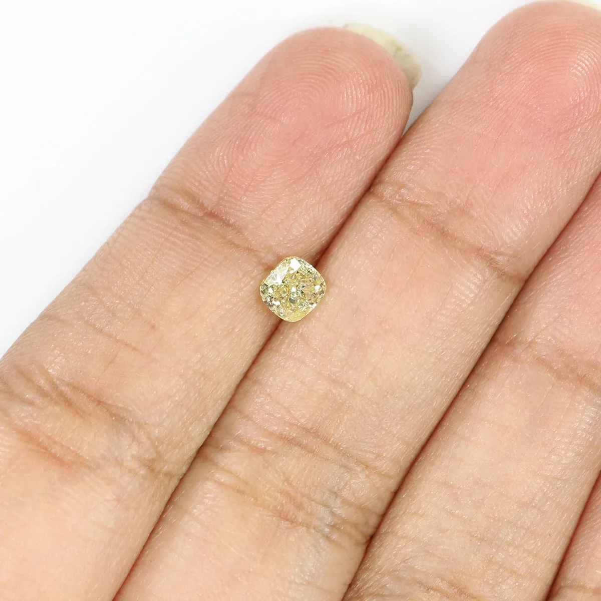 0.58 CT Natural Loose Cushion Shape Diamond Fancy Yellow Color Cushion Diamond 4.70 MM Natural Loose Cushion Brilliant Cut Diamo