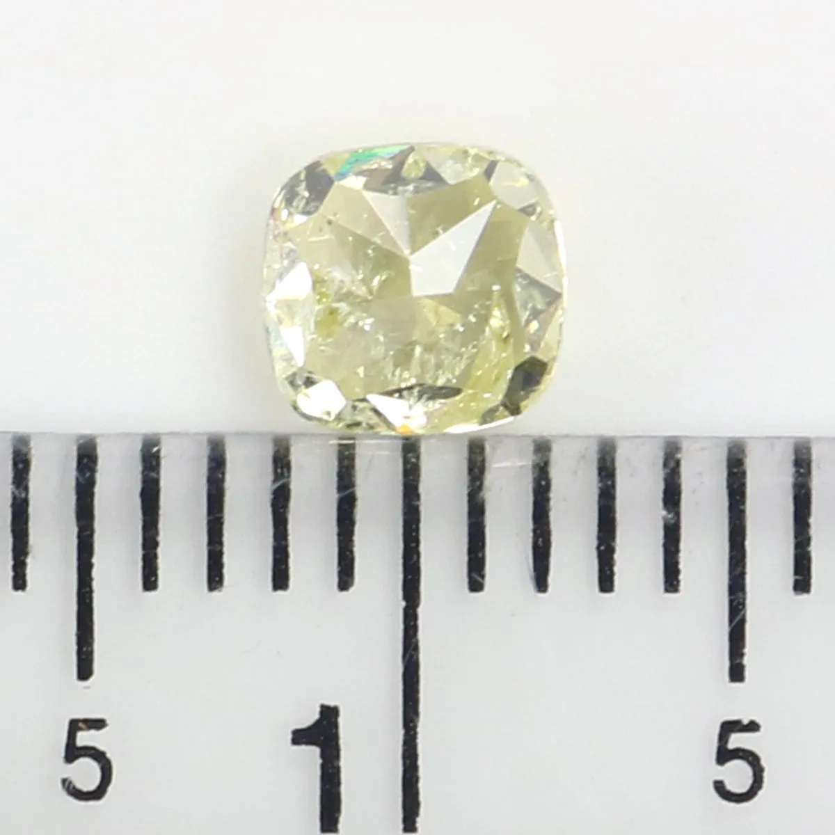 0.58 CT Natural Loose Cushion Shape Diamond Fancy Yellow Color Cushion Diamond 4.70 MM Natural Loose Cushion Brilliant Cut Diamo