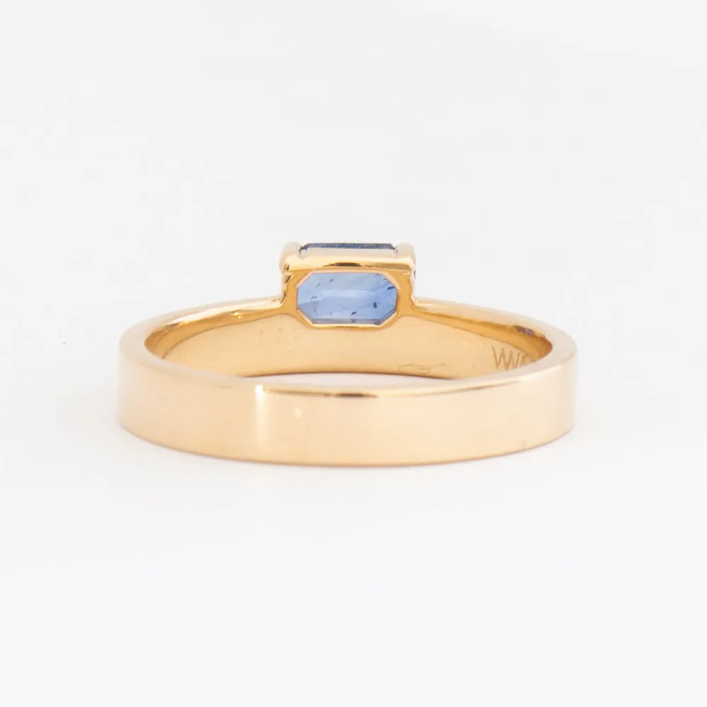 0.65 ct Blue Sapphire Monolith Ring