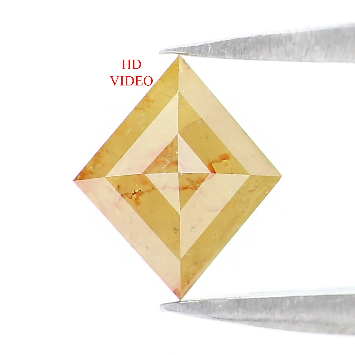 0.68 Ct Natural Loose Kite Shape Diamond Yellow Color Kite Shape Diamond 7.20 MM Natural Loose Diamond Yellow Kite Rose Cut Diam