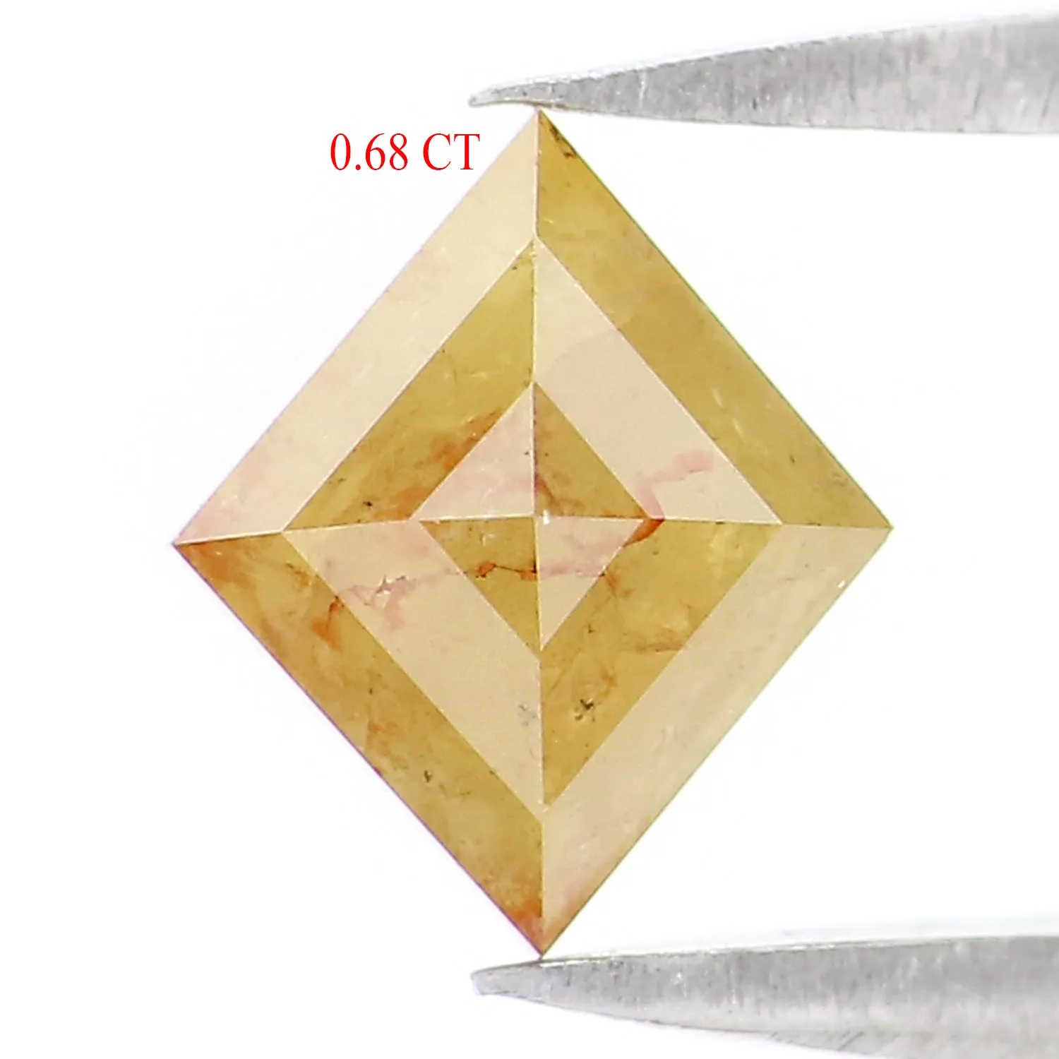 0.68 Ct Natural Loose Kite Shape Diamond Yellow Color Kite Shape Diamond 7.20 MM Natural Loose Diamond Yellow Kite Rose Cut Diam