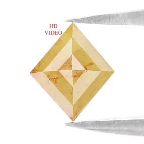 0.68 Ct Natural Loose Kite Shape Diamond Yellow Color Kite Shape Diamond 7.20 MM Natural Loose Diamond Yellow Kite Rose Cut Diam