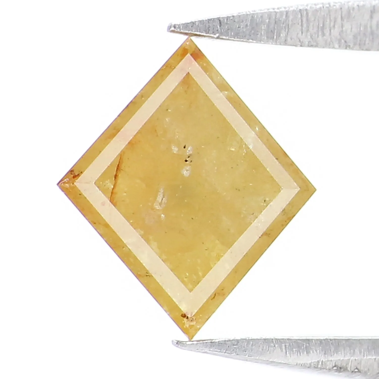 0.68 Ct Natural Loose Kite Shape Diamond Yellow Color Kite Shape Diamond 7.20 MM Natural Loose Diamond Yellow Kite Rose Cut Diam