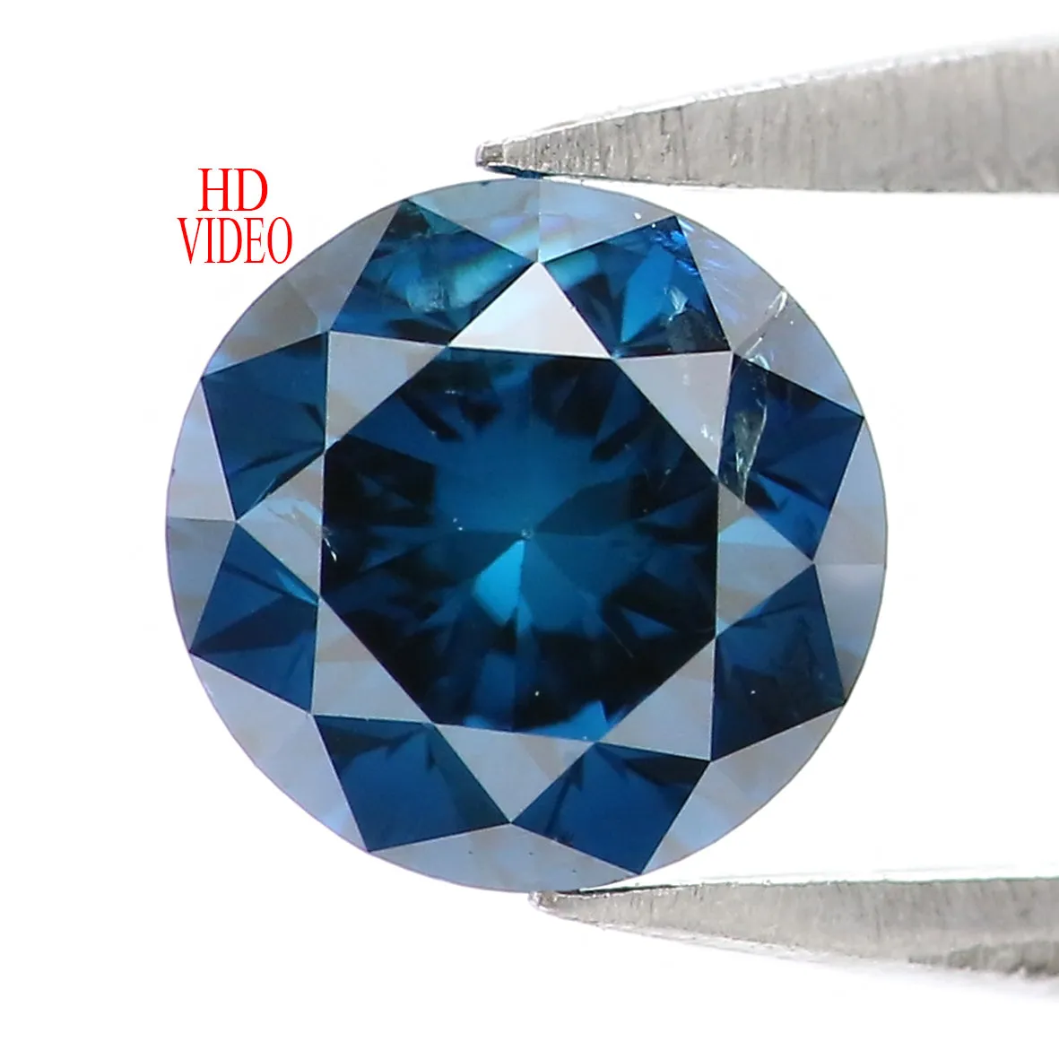 0.70 Ct Natural Loose Round Shape Diamond Blue Color Round Cut Diamond 5.40 MM Natural Loose Blue Diamond Round Brilliant Cut Di