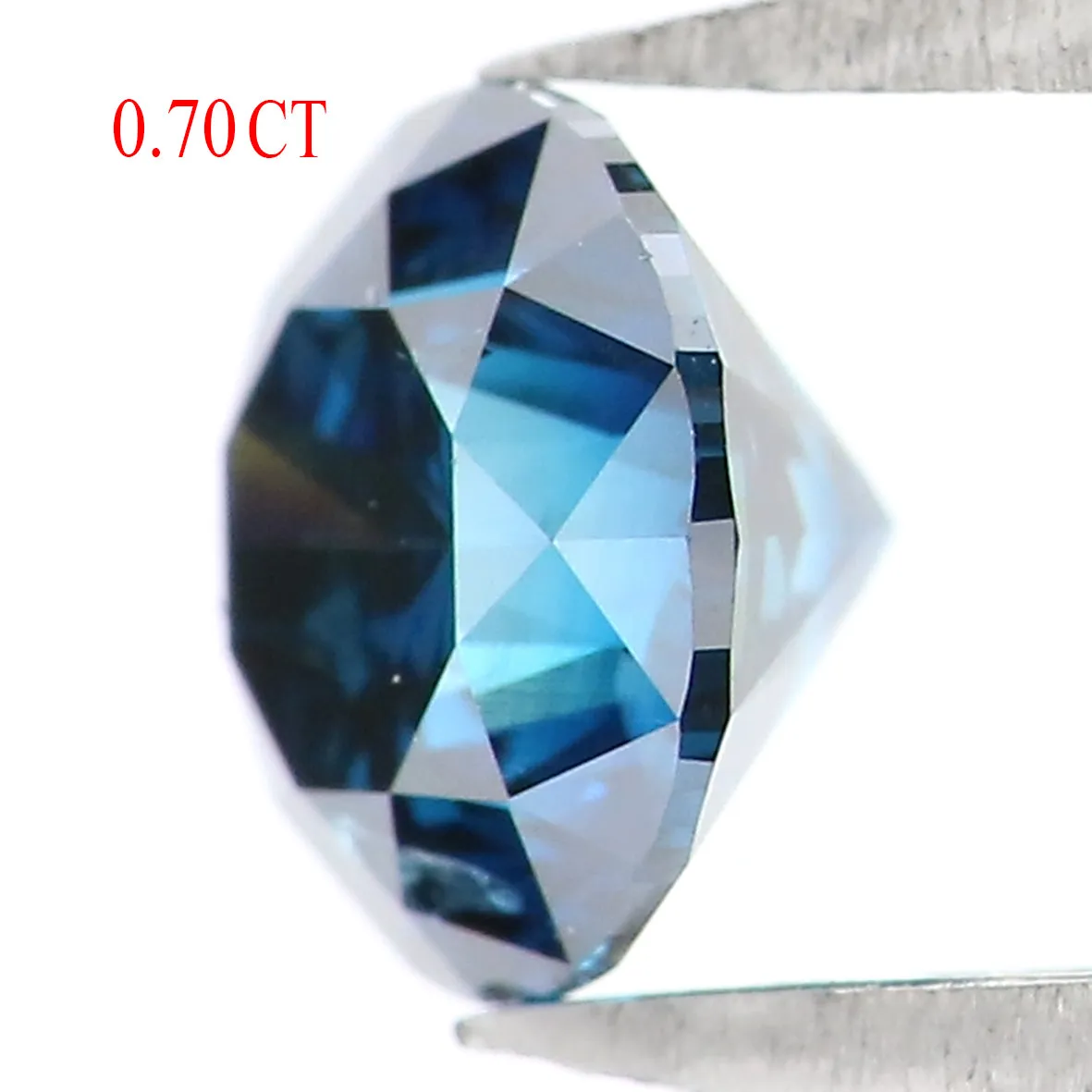 0.70 Ct Natural Loose Round Shape Diamond Blue Color Round Cut Diamond 5.40 MM Natural Loose Blue Diamond Round Brilliant Cut Di