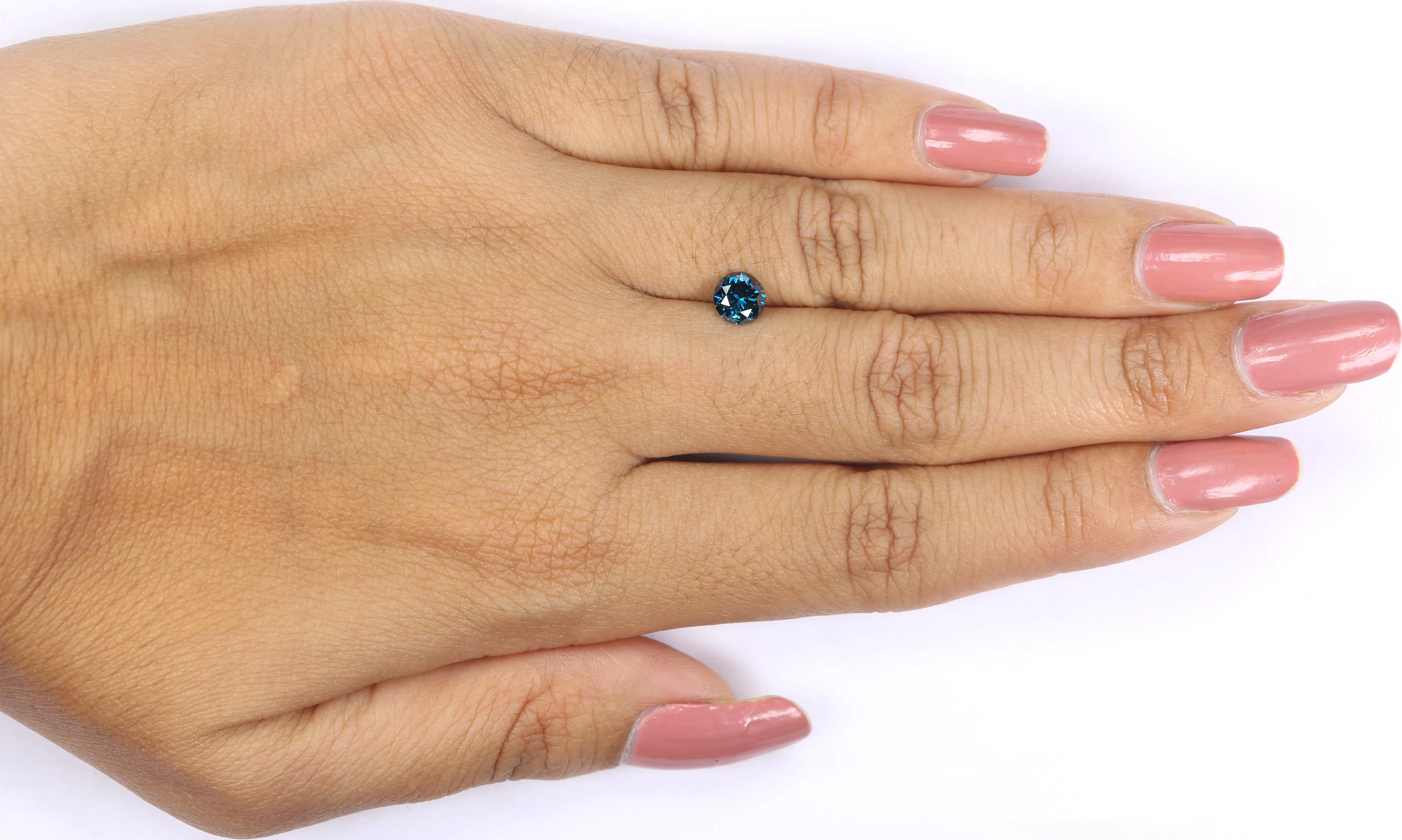 0.70 Ct Natural Loose Round Shape Diamond Blue Color Round Cut Diamond 5.40 MM Natural Loose Blue Diamond Round Brilliant Cut Di