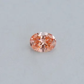 0.82 Carat Fancy Pink Vivid Oval Cut Lab Grown Diamond