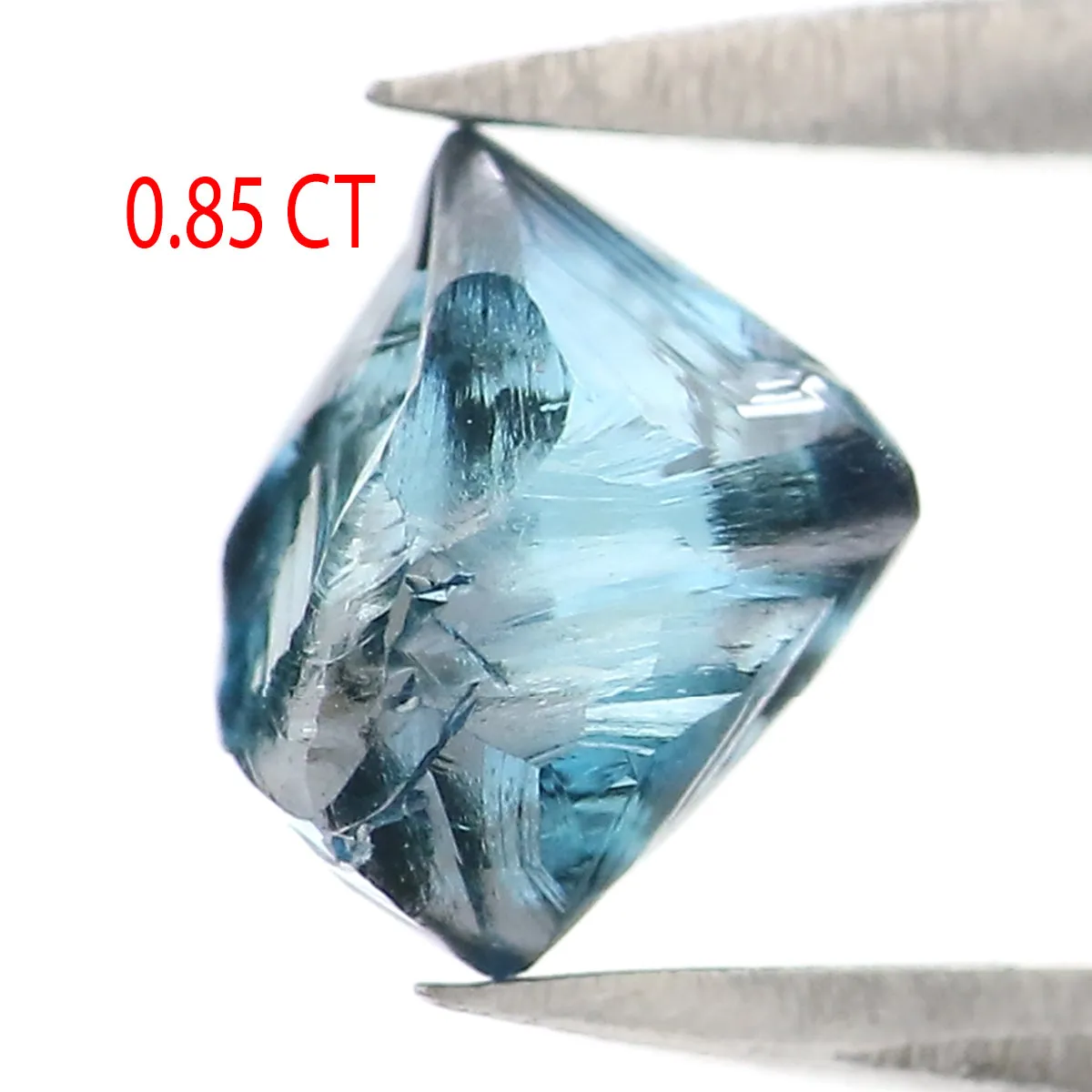 0.85 CT Natural Loose Rough Shape Diamond Blue Color Rough Cut Diamond 6.05 MM Natural Loose Blue Diamond Rough Crystal Cut Diam