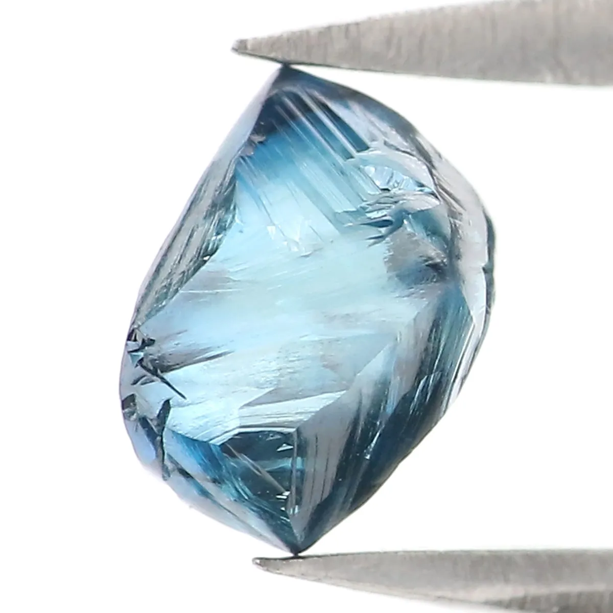 0.85 CT Natural Loose Rough Shape Diamond Blue Color Rough Cut Diamond 6.05 MM Natural Loose Blue Diamond Rough Crystal Cut Diam