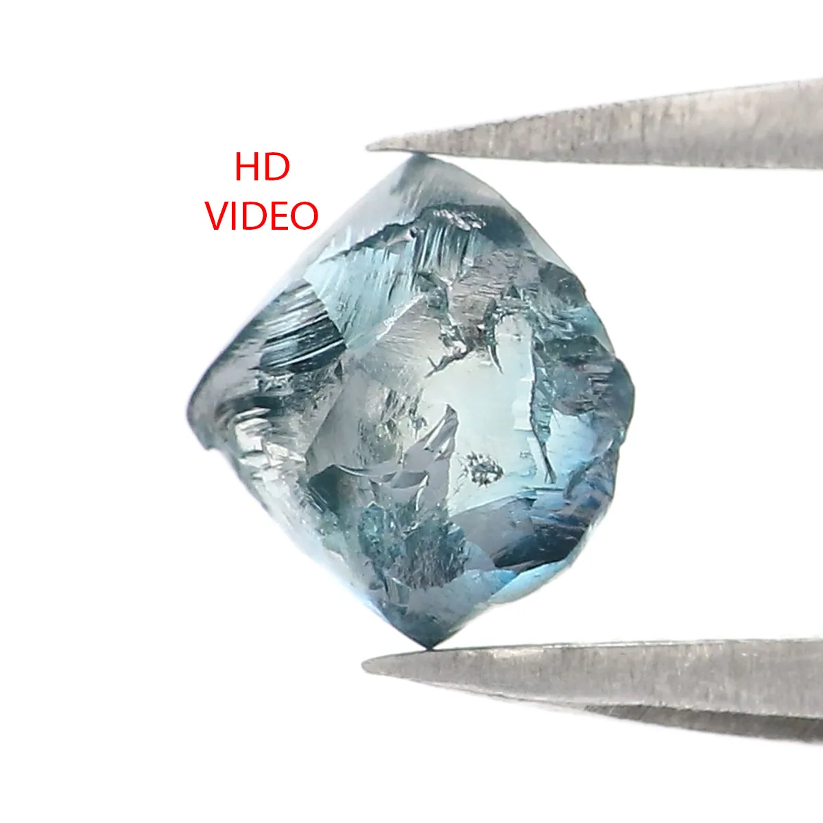 0.94 CT Natural Loose Rough Shape Diamond Blue Color Rough Cut Diamond 5.75 MM Natural Loose Blue Diamond Rough Irregular Cut Di