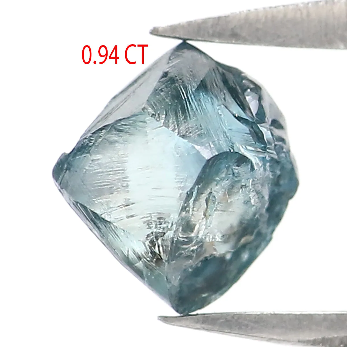 0.94 CT Natural Loose Rough Shape Diamond Blue Color Rough Cut Diamond 5.75 MM Natural Loose Blue Diamond Rough Irregular Cut Di