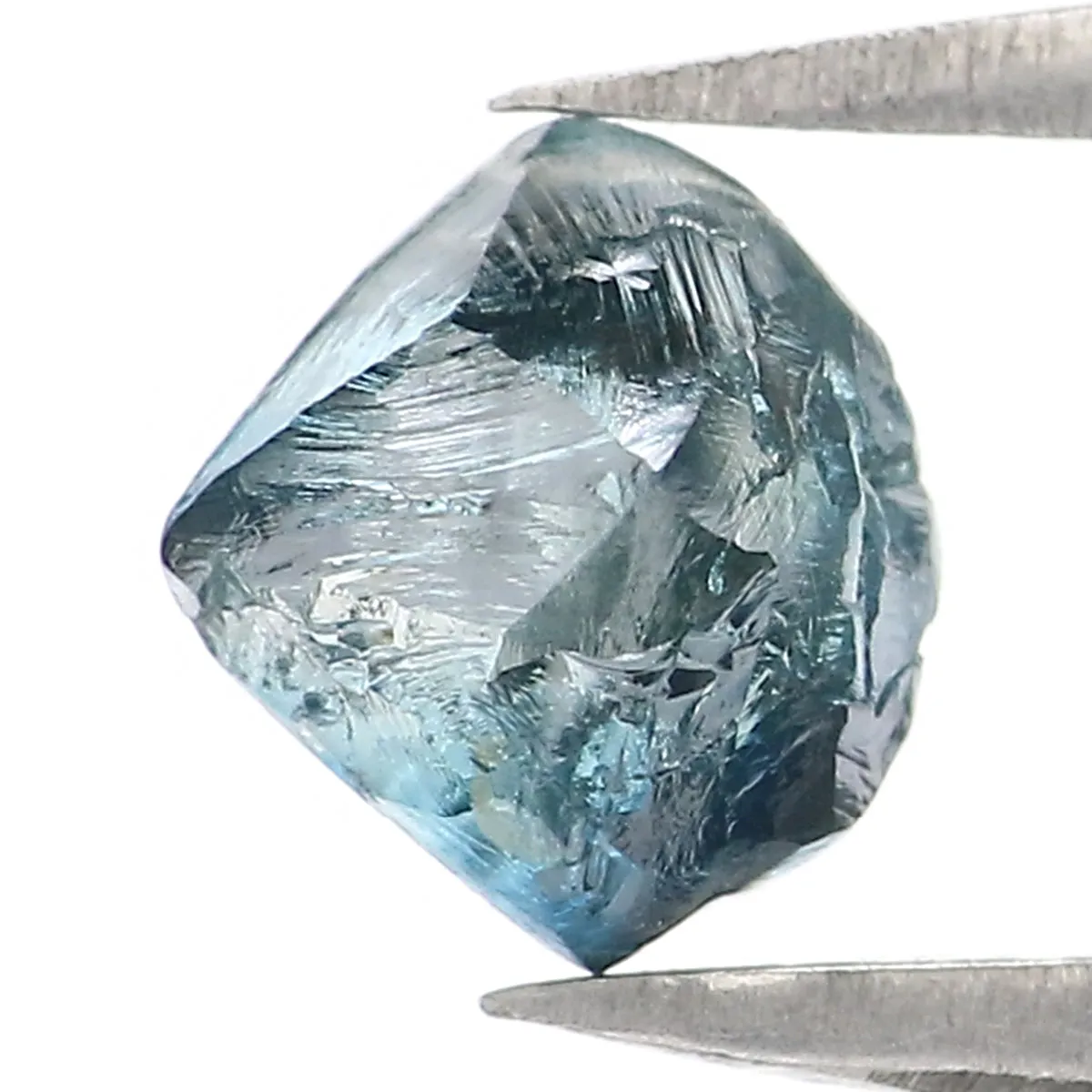 0.94 CT Natural Loose Rough Shape Diamond Blue Color Rough Cut Diamond 5.75 MM Natural Loose Blue Diamond Rough Irregular Cut Di