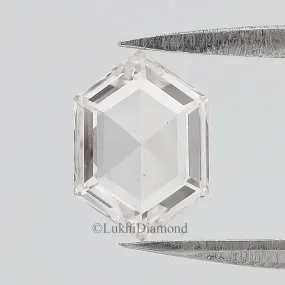 0.95 CT Hexagon Brilliant Cut Lab Grown Diamond Lab Created Loose Diamond Hexagon CVD Diamond Lab Made Hexagon for Engagement Ri