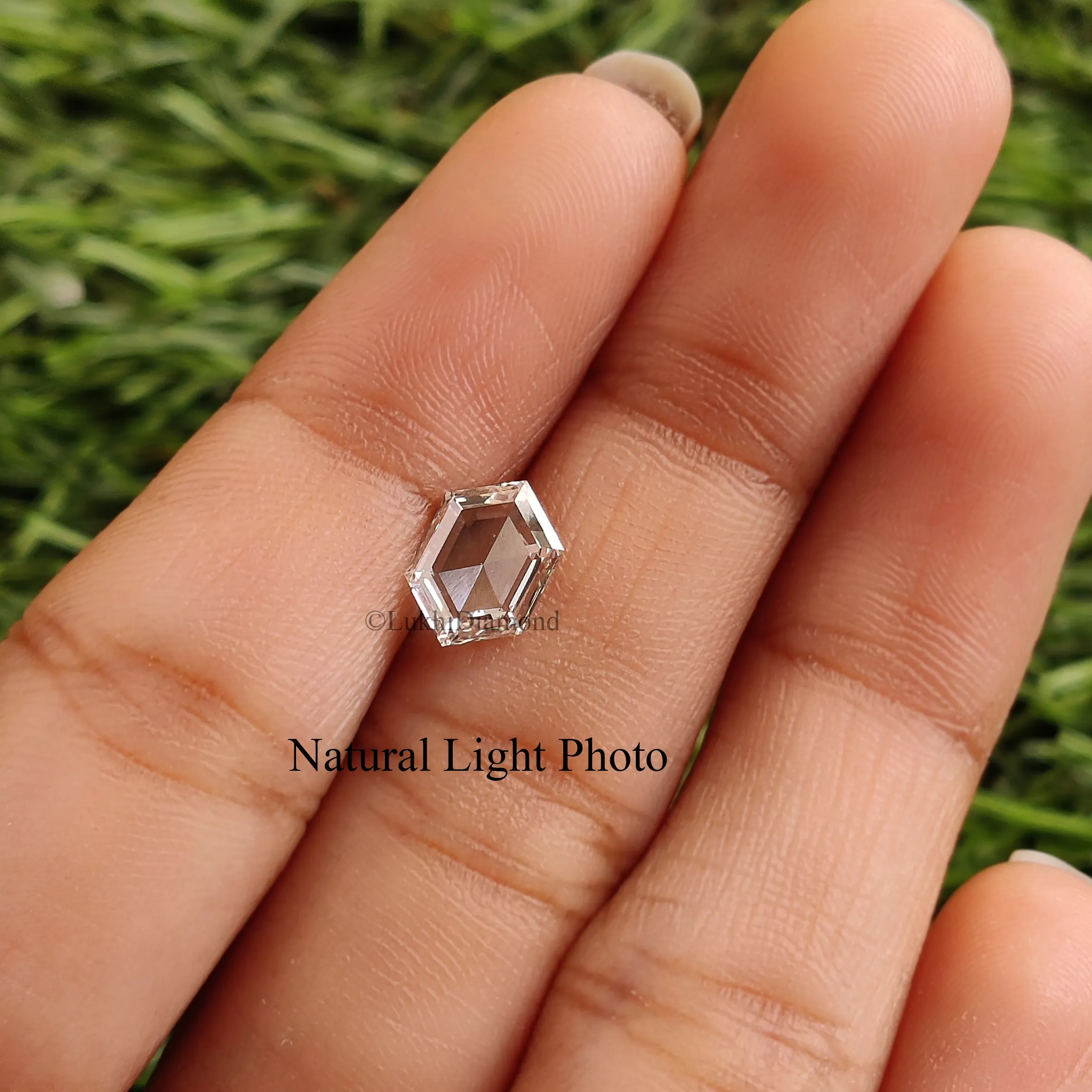 0.95 CT Hexagon Brilliant Cut Lab Grown Diamond Lab Created Loose Diamond Hexagon CVD Diamond Lab Made Hexagon for Engagement Ri