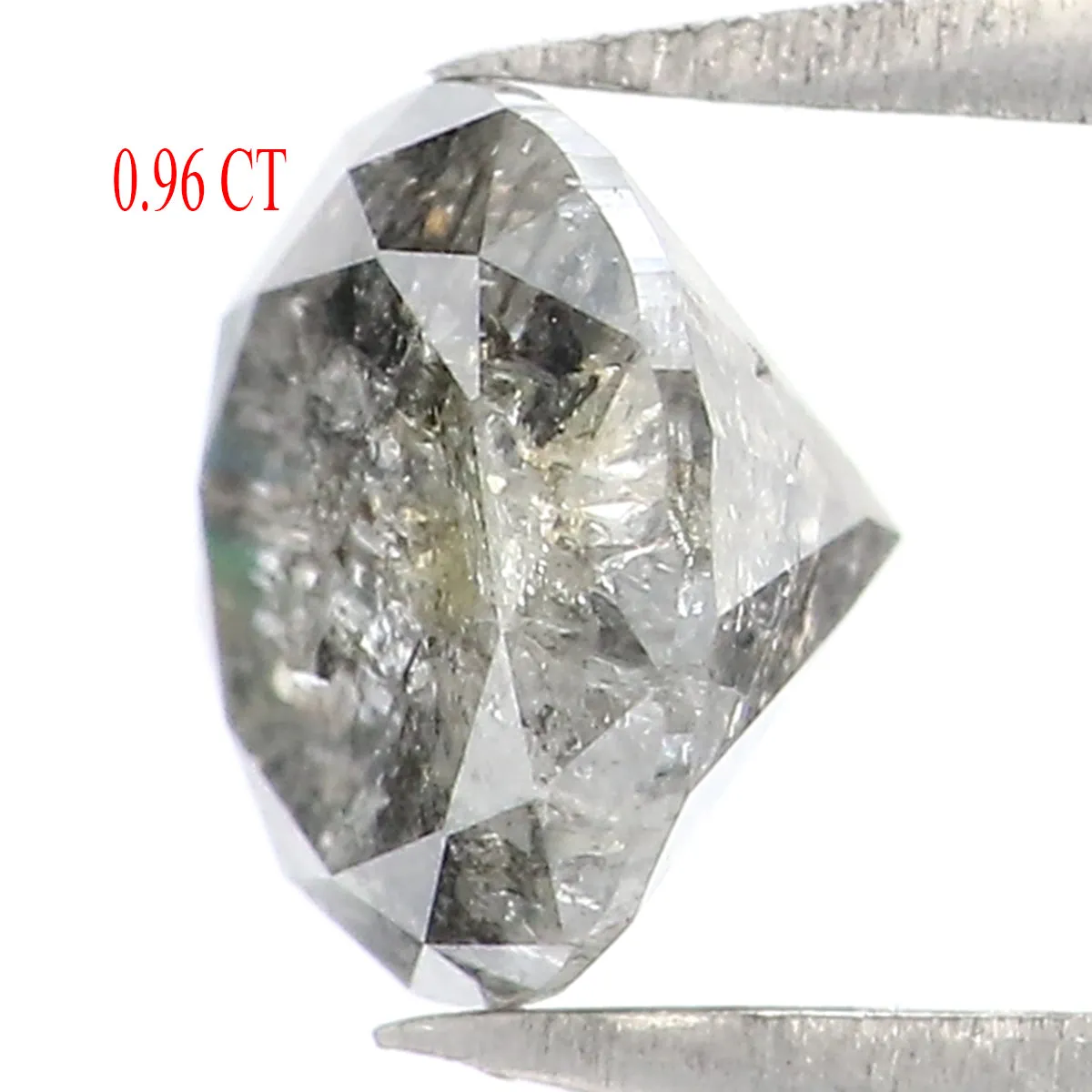 0.96 CT Natural Loose Round Shape Diamond Salt And Pepper Round Cut Diamond 6.00 MM Natural Loose Diamond Round Brilliant Cut Di