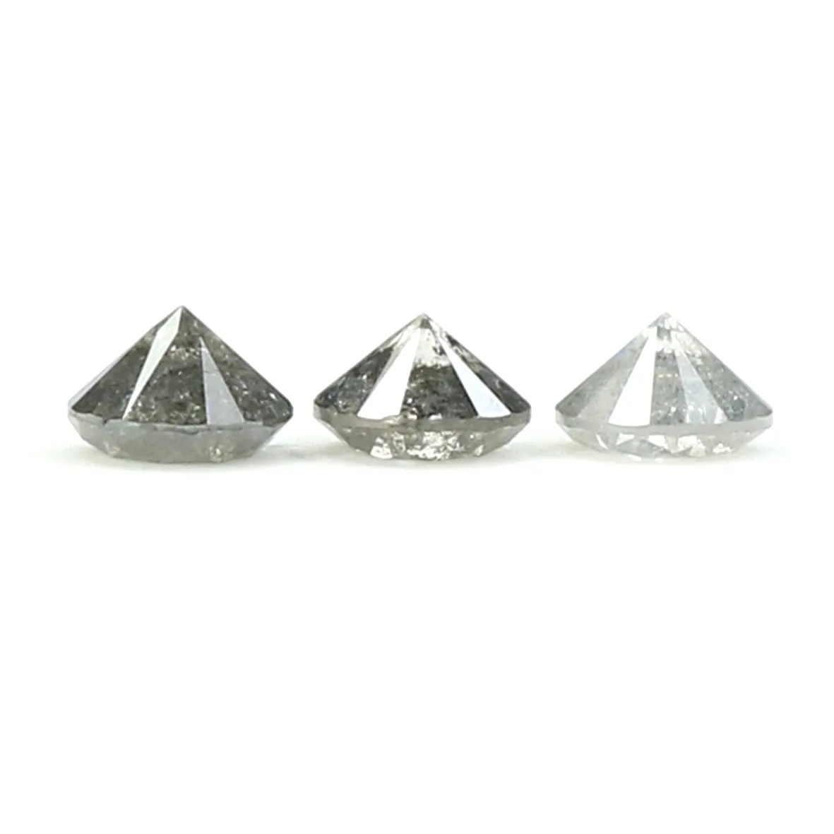 0.97 Ct Natural Loose Round Shape Diamond Salt And Pepper Round Diamond 4.20  MM Natural Loose Diamond Round Brilliant Cut Diamo