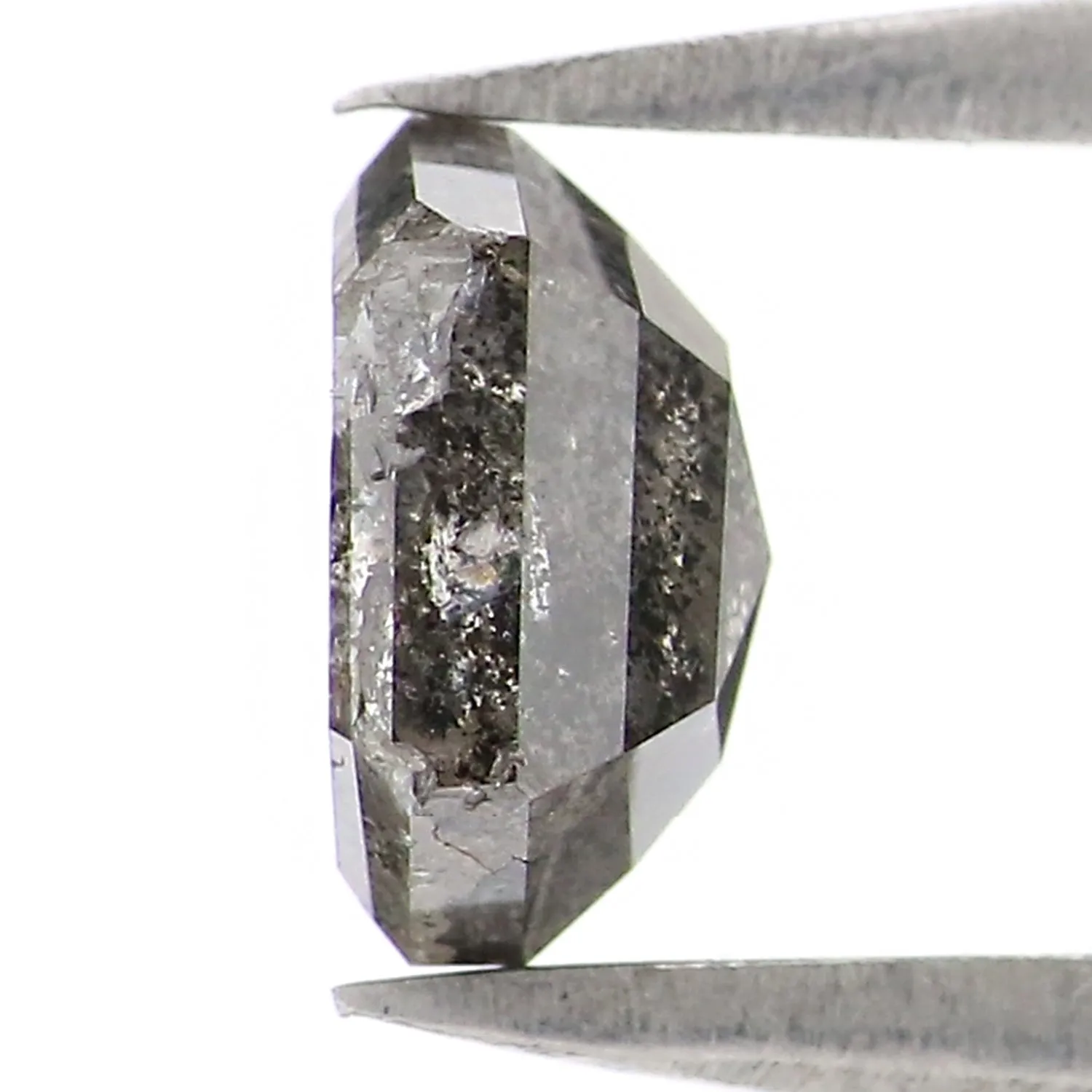 1.00 CT Natural Loose Hexagon Cut Diamond Salt And Pepper Hexagon Diamond 6.45 MM Natural Loose Black Grey Color Hexagon Cut Dia