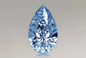 1.02 Carat Pear Blue Lab Diamond