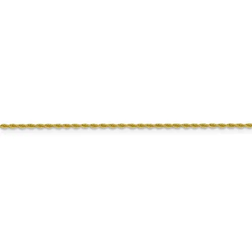 10K Yellow Gold 1.2 mm Loose Rope Chain Available Sizes 16-24