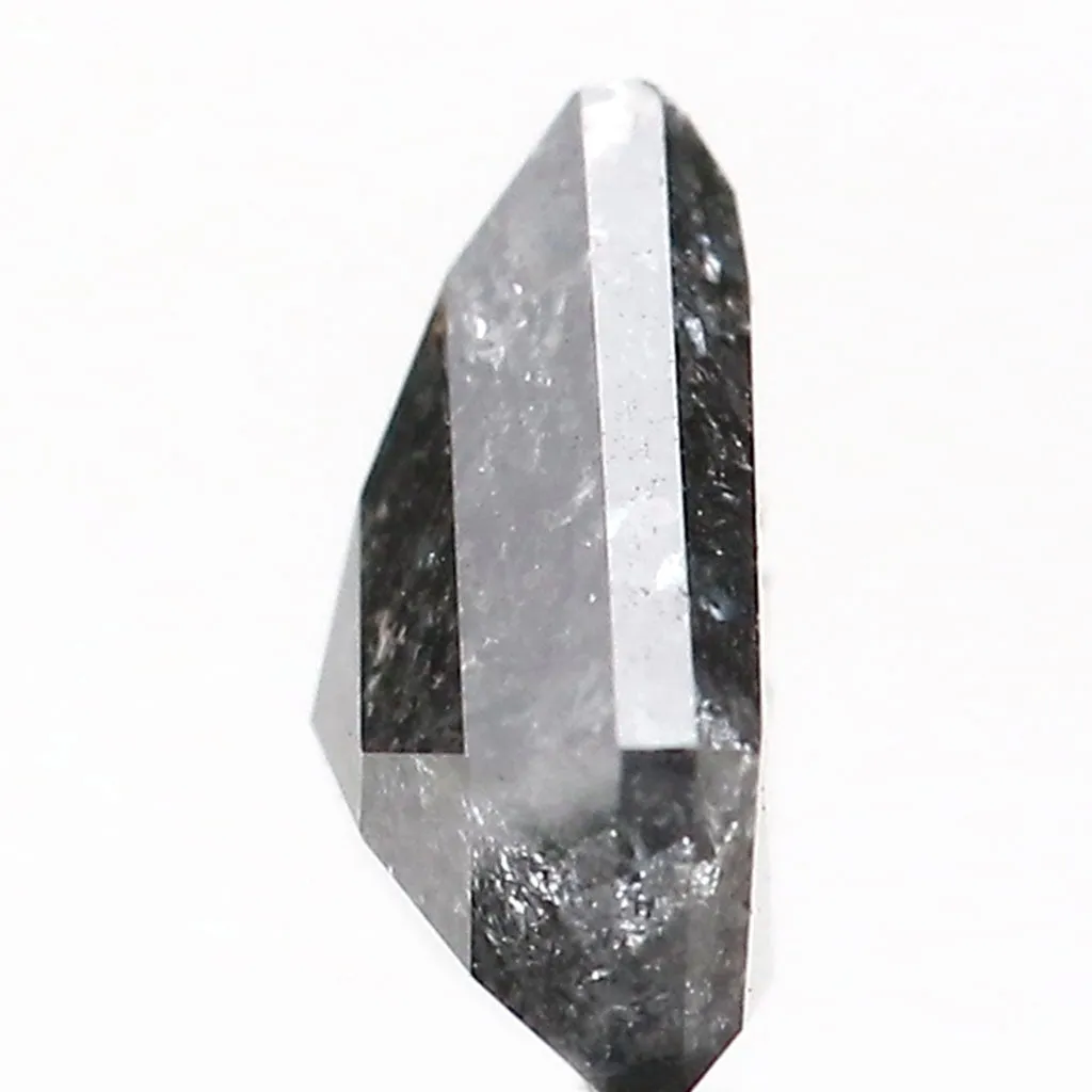 1.27 CT Natural Loose Shield Cut Diamond Black Grey Color Diamond 6.90 MM Natural Loose Diamond Salt And Pepper Shield Shape Dia