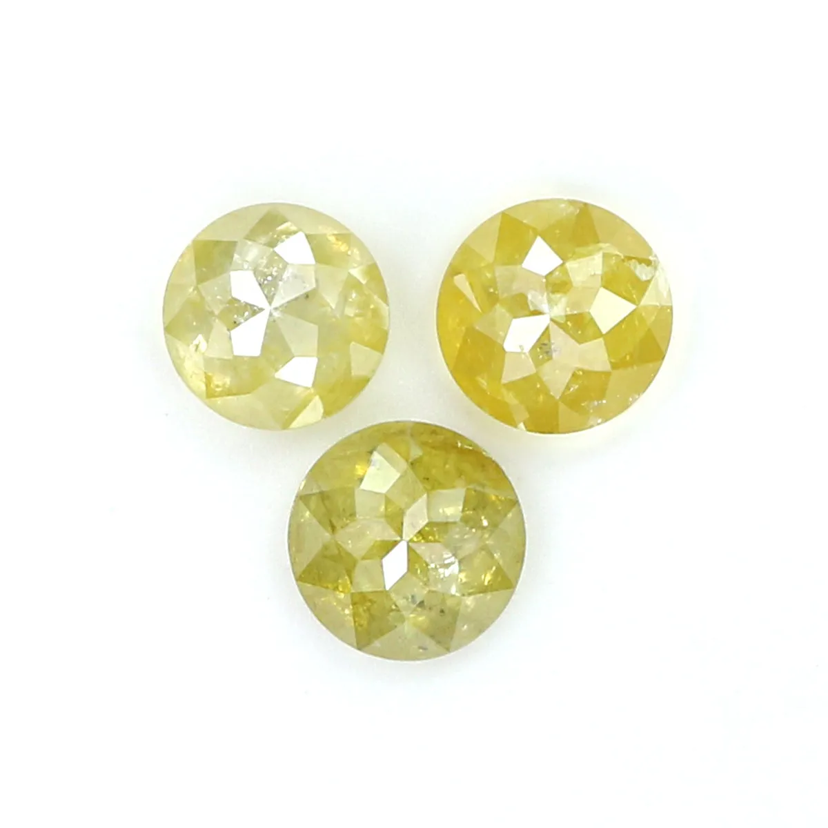 1.28 CT Natural Loose Rose Cut Diamond Yellow Grey Color Round Cut Diamond 4.20 MM Natural Loose Diamond Round Rose Cut Shape Di