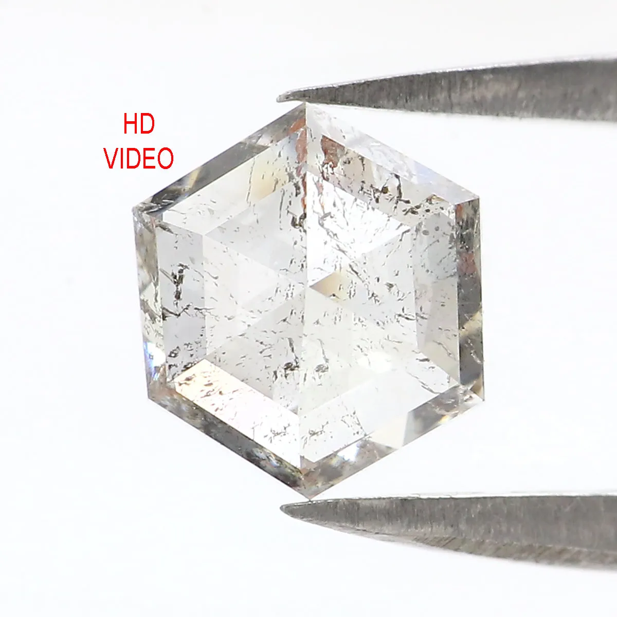 1.34 CT Natural Loose Hexagon Shape Diamond White - G Hexagon Diamond 7.30 MM Natural Loose White - G Color Hexagon Rose Cut Dia