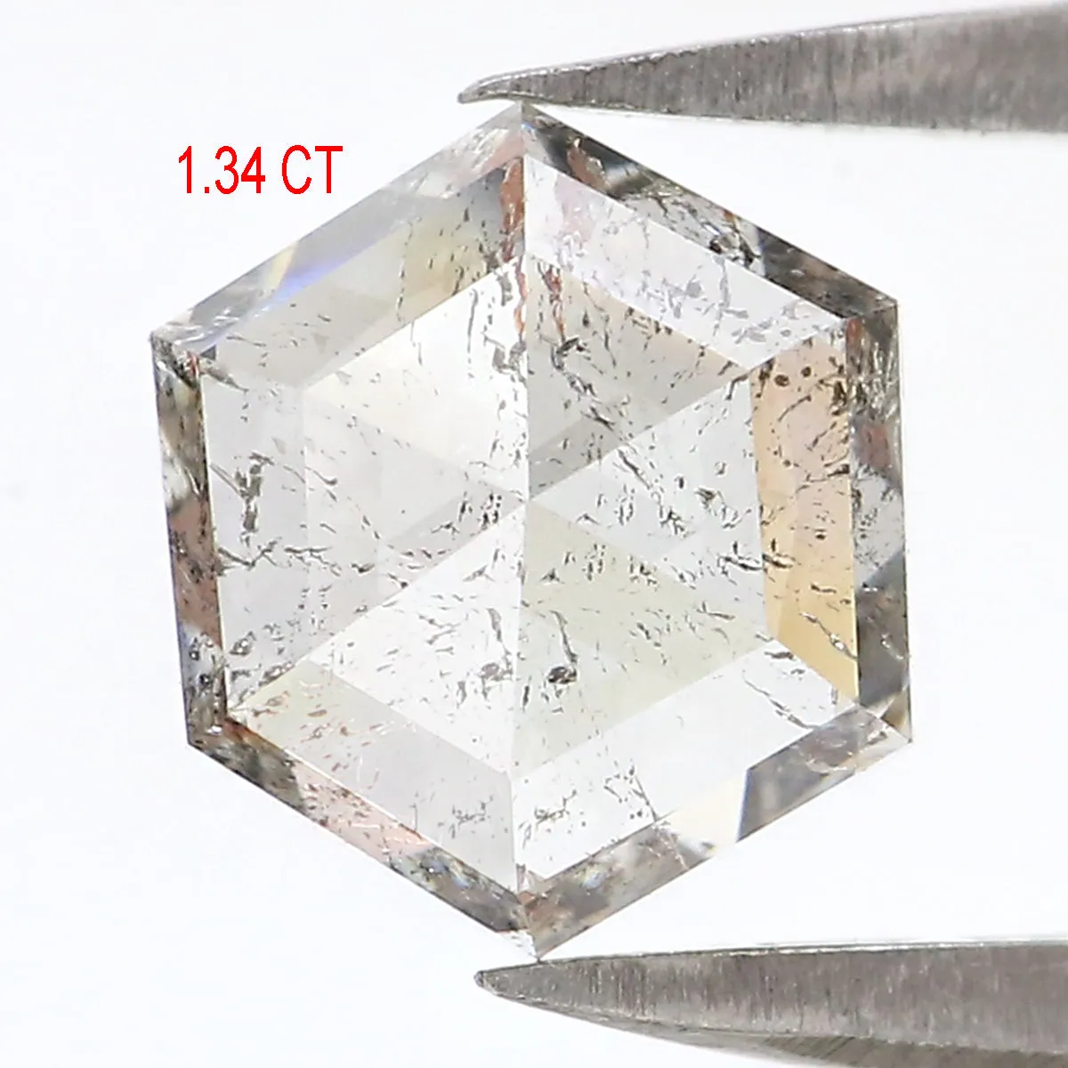 1.34 CT Natural Loose Hexagon Shape Diamond White - G Hexagon Diamond 7.30 MM Natural Loose White - G Color Hexagon Rose Cut Dia