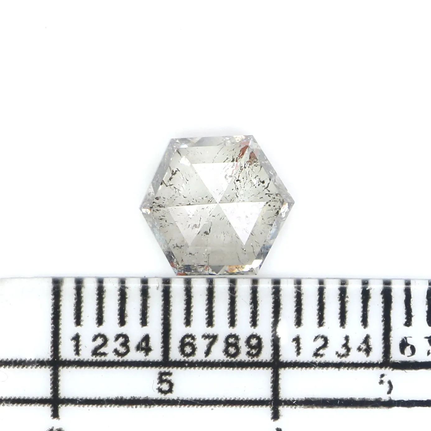 1.34 CT Natural Loose Hexagon Shape Diamond White - G Hexagon Diamond 7.30 MM Natural Loose White - G Color Hexagon Rose Cut Dia