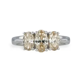 14k Fancy Yellow Diamond white gold Ring