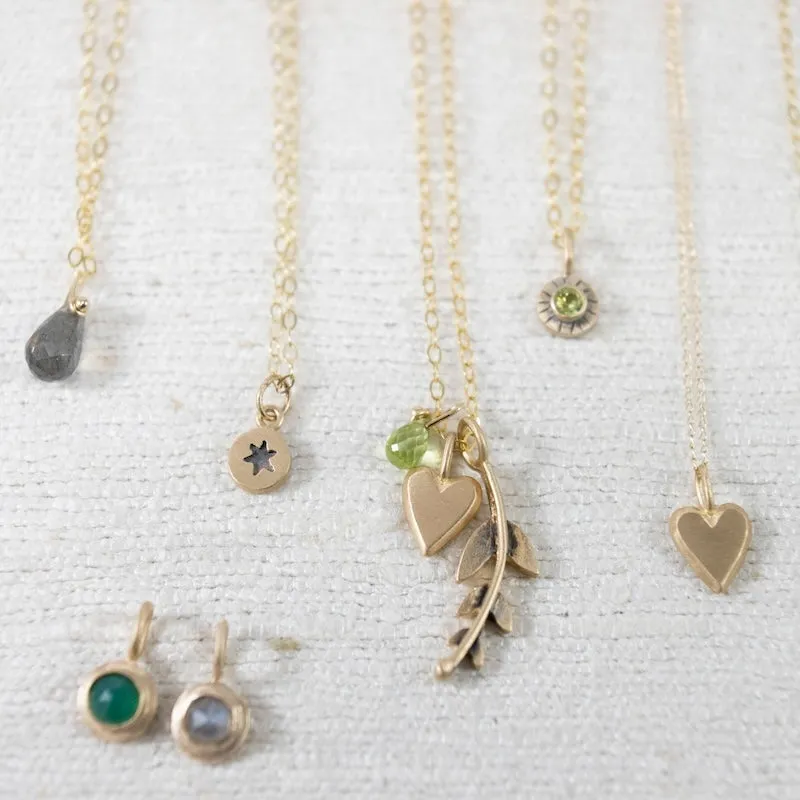 14K Gold Tiny Dot with Star