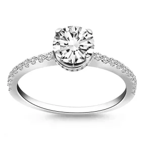 14k White Gold Diamond Collar Engagement Ring-rxd42748y28bt