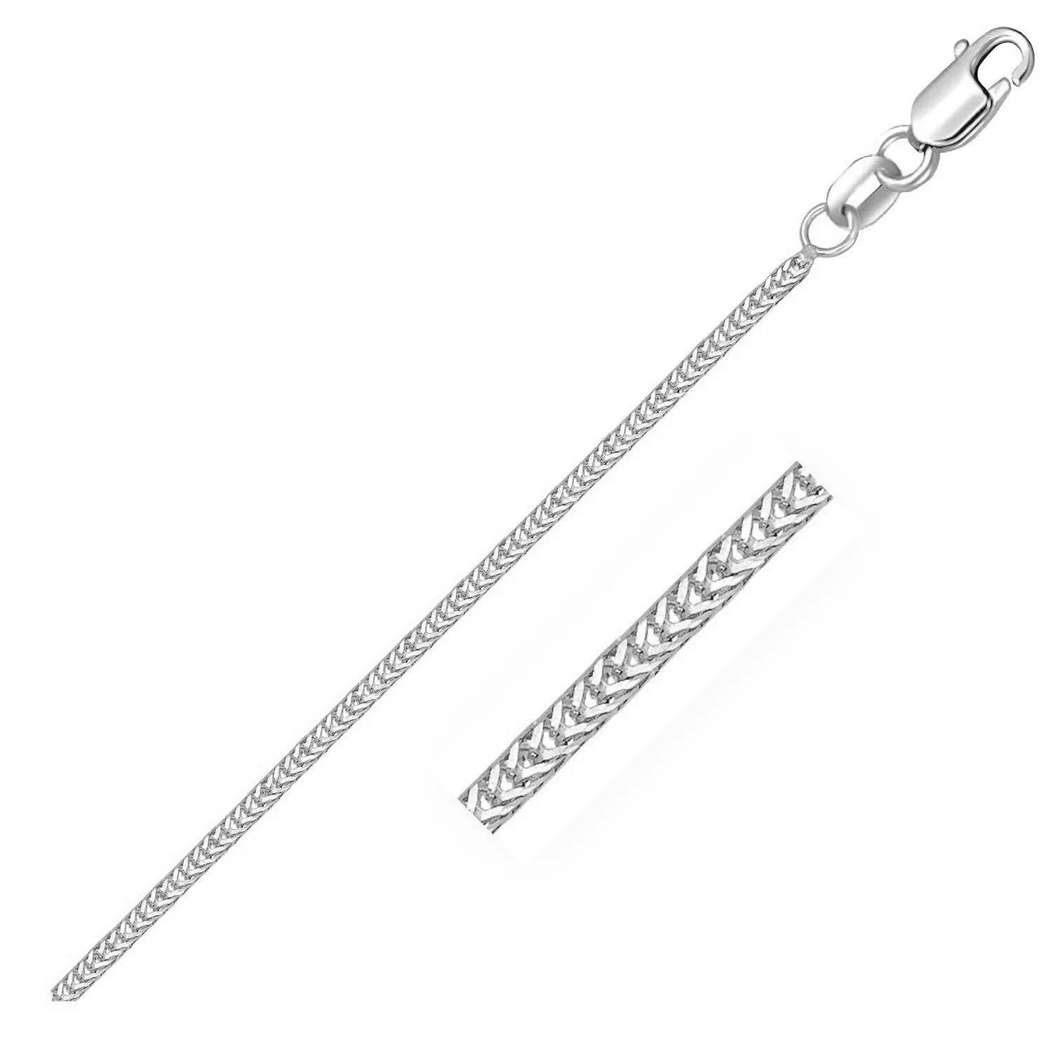 14k White Gold Foxtail 1.0mm Chain-rx57887-20