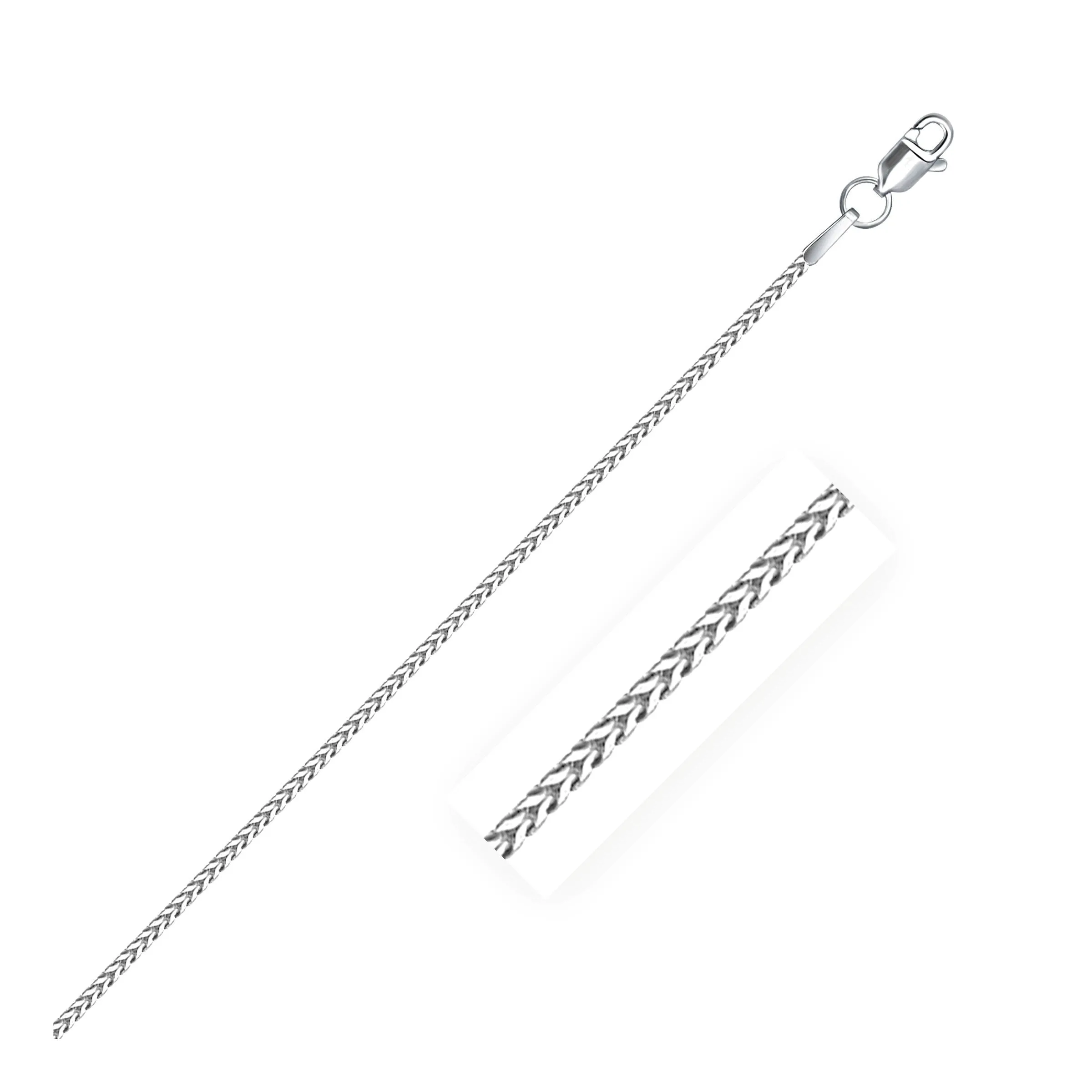 14k White Gold Franco Chain 1.2mm-rx36008-20