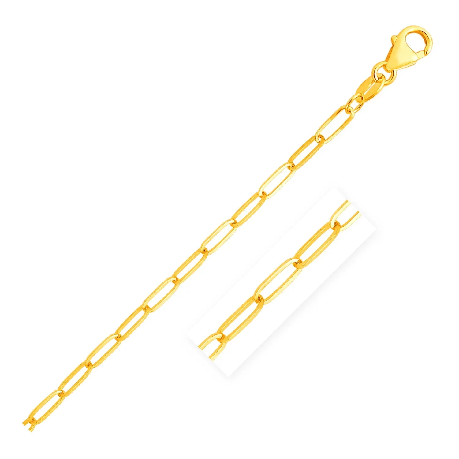 14K Yellow Gold Paperclip Chain (4.0mm)-rx78869-20