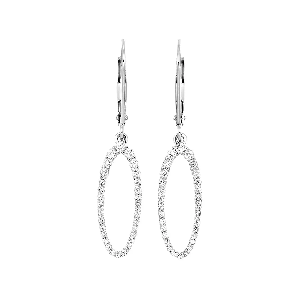 14KT WHITE GOLD DIAMOND (1/2CTW) EARRING