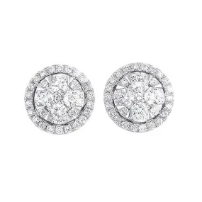 14KT WHITE GOLD DIAMOND (1CTW) EARRING