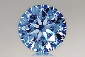 1.64 Carat Round Blue Lab Diamond