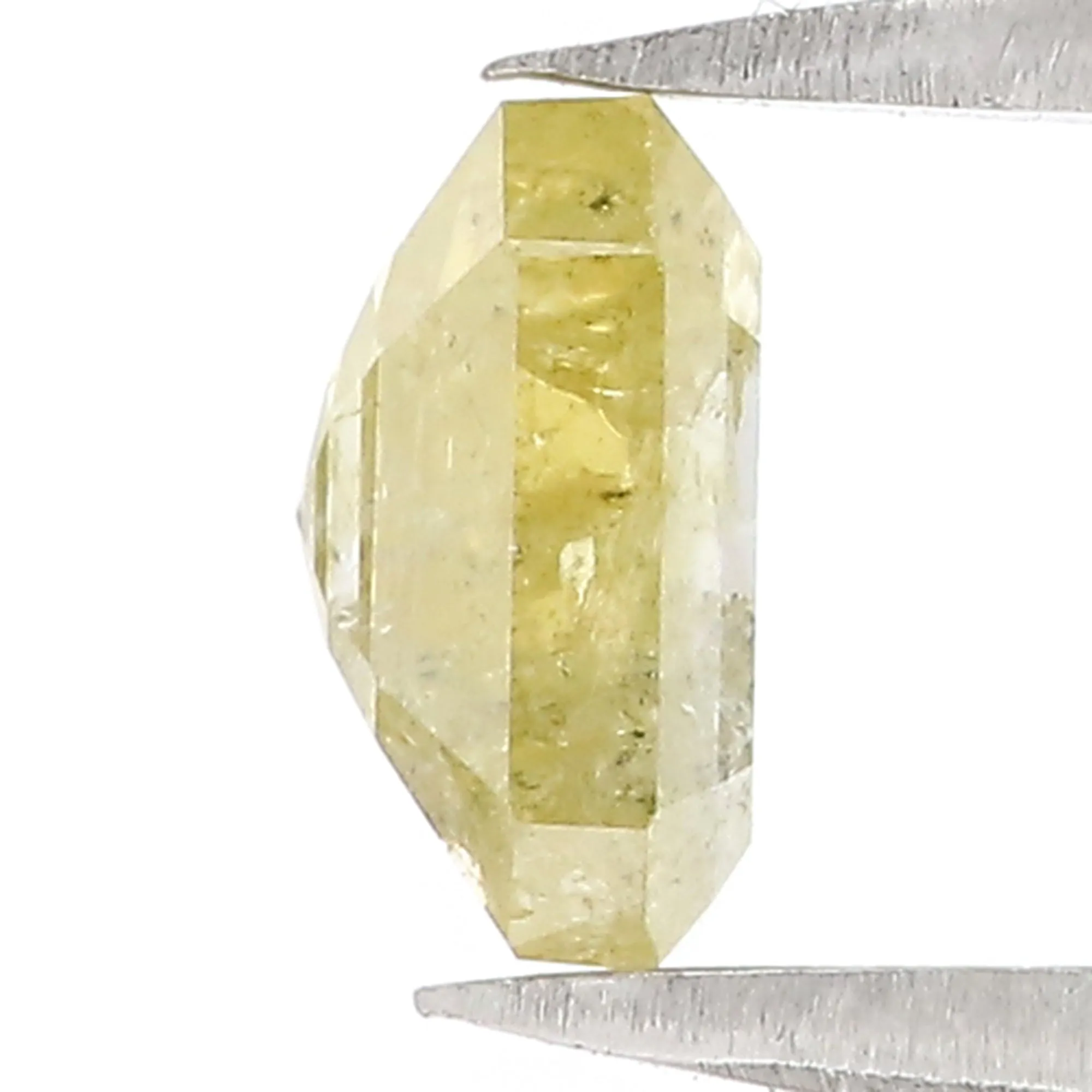 1.70 CT Natural Loose Emerald Cut Diamond Yellow Emerald Shape Diamond 6.87 MM Natural Loose Yellow Color Emerald Rose Cut Diamo