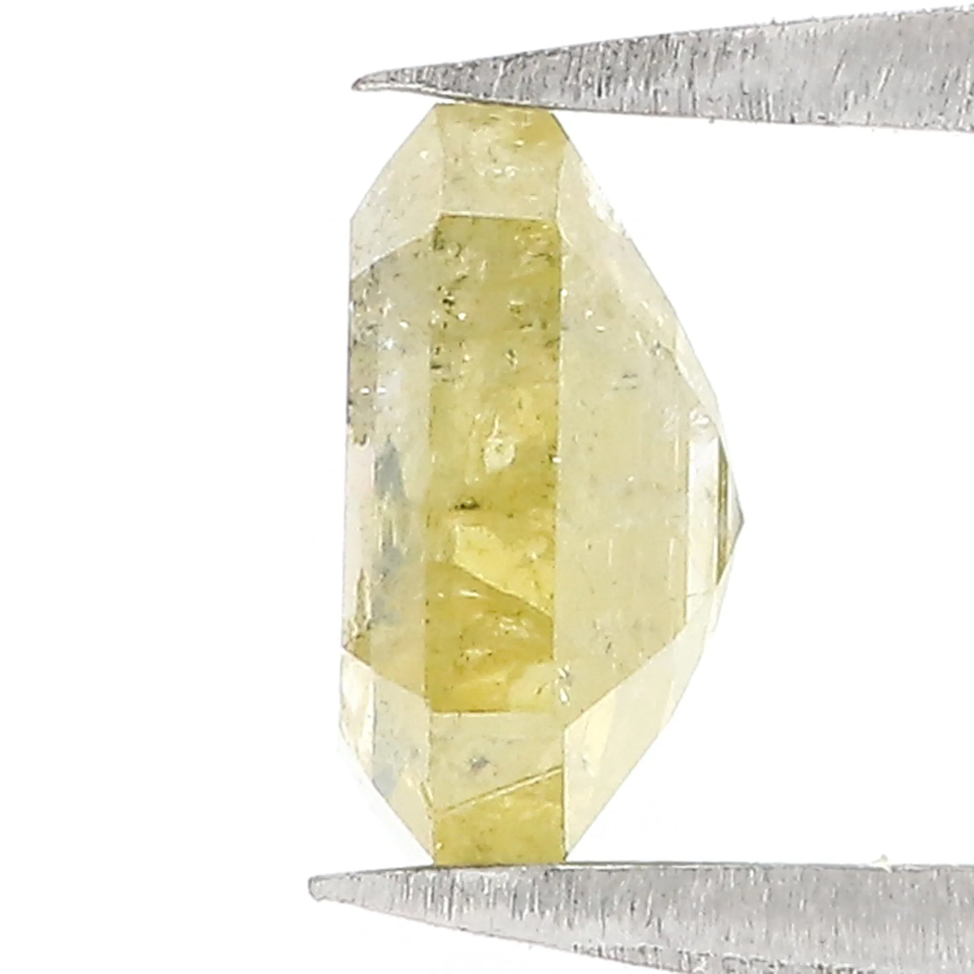 1.70 CT Natural Loose Emerald Cut Diamond Yellow Emerald Shape Diamond 6.87 MM Natural Loose Yellow Color Emerald Rose Cut Diamo