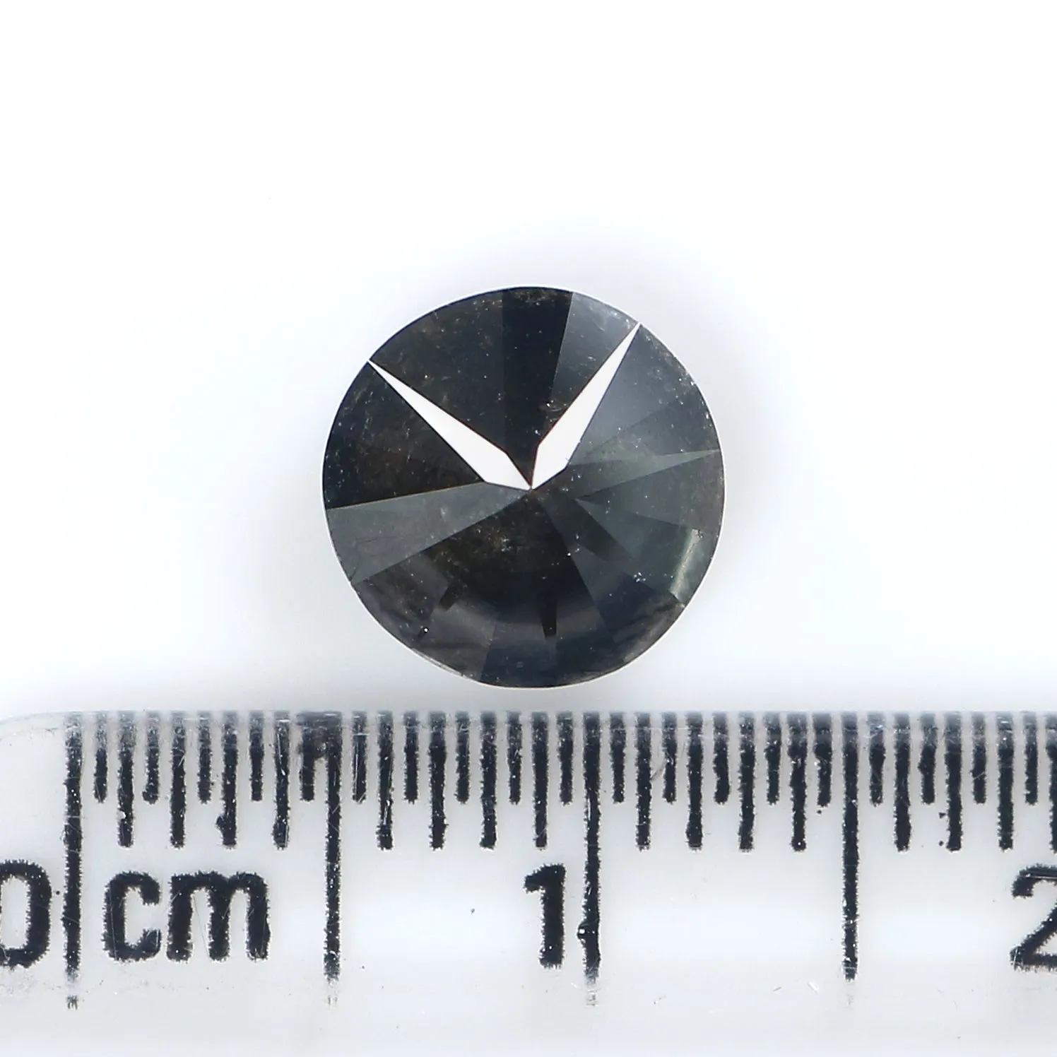 2.04 CT Natural Loose Round Cut Diamond Black Color Round Shape Diamond 7.80 MM Natural Salt And Pepper Round Brilliant Cut Diam